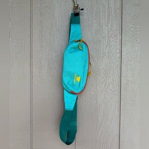 Vibrant Teal and Yellow Crossbody Bag
